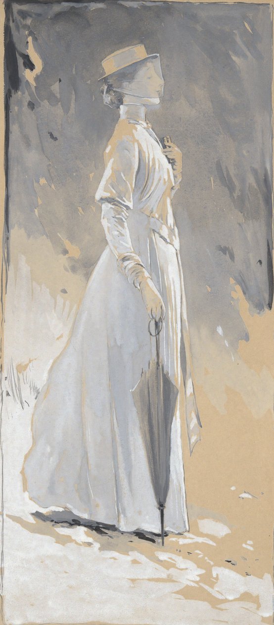 Giovane donna in bianco: Miss Cynthia da John White Alexander