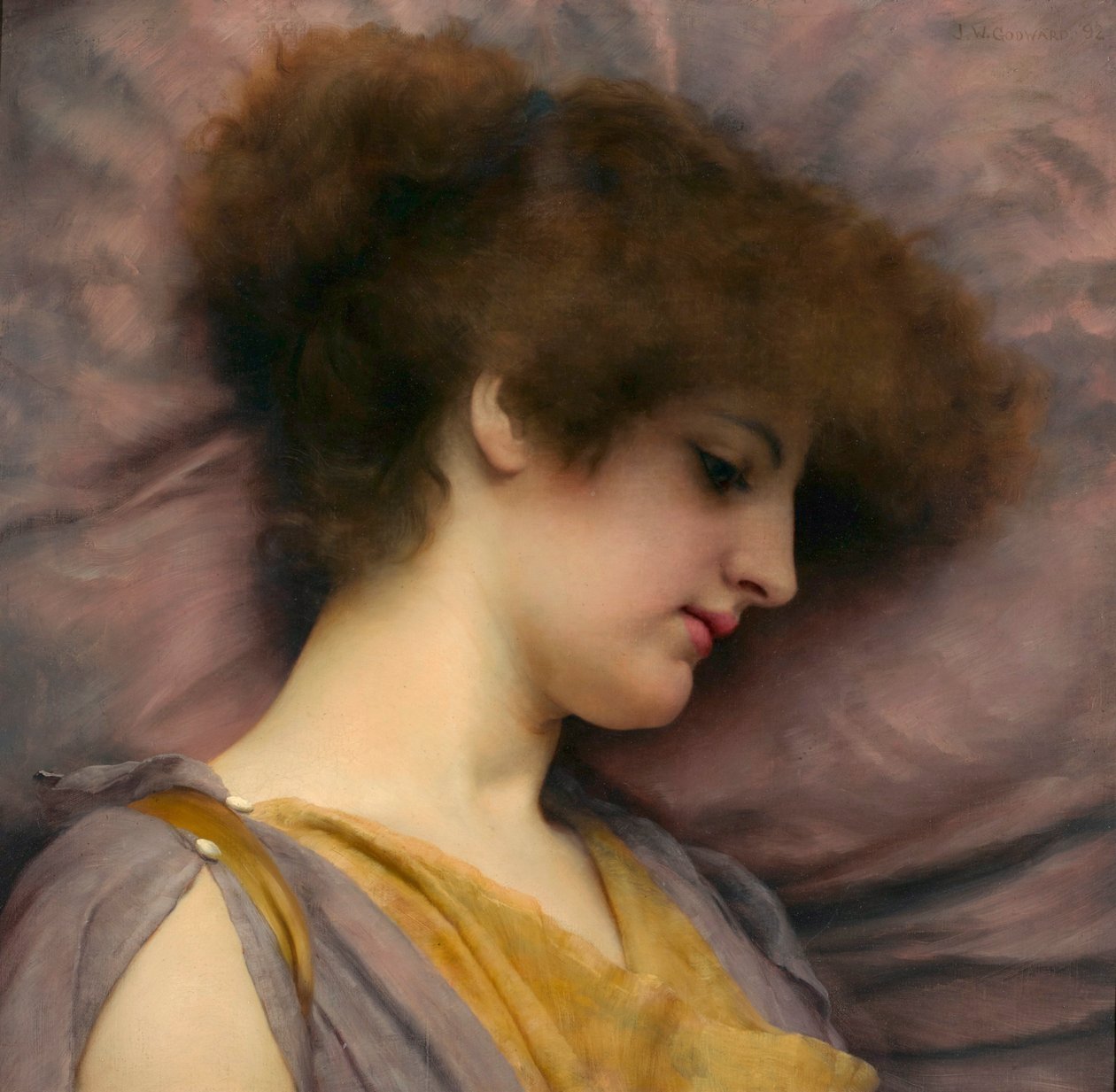 Pensieri lontani, di John William Godward da John William Godward