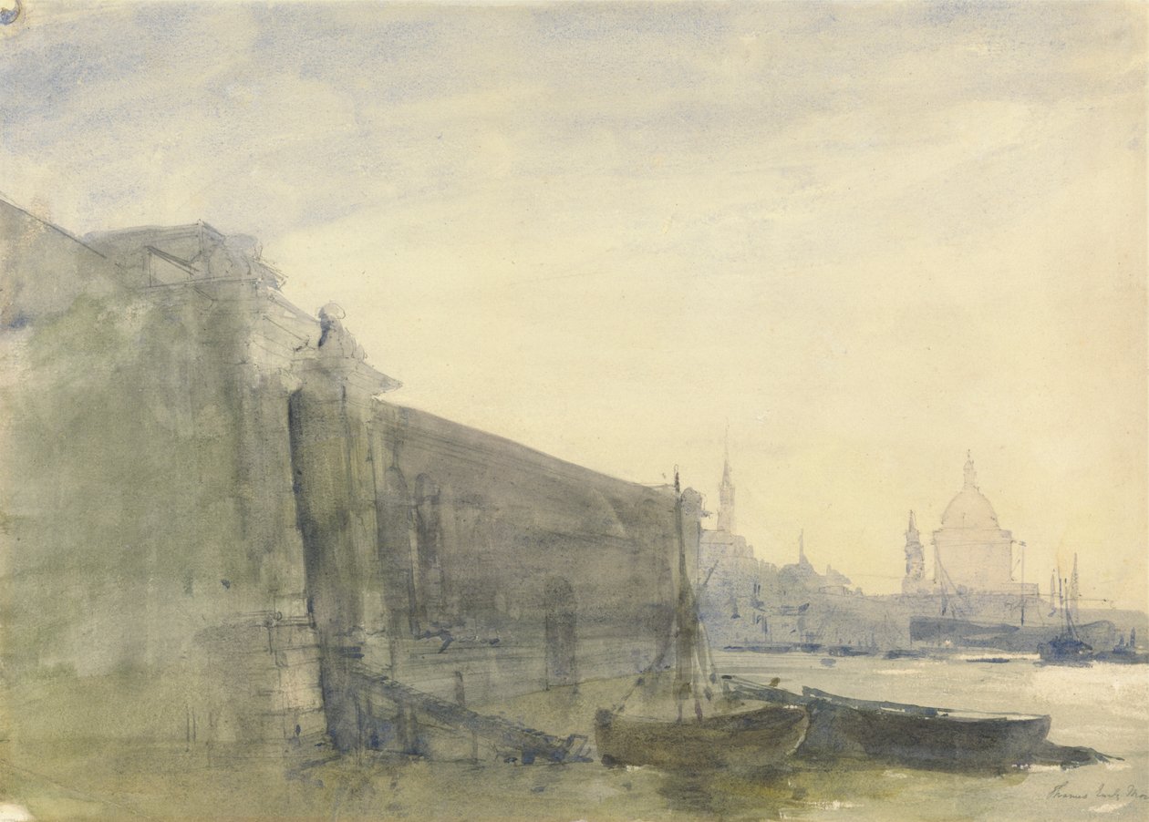 Il Tamigi, mattina presto, verso St. Paul