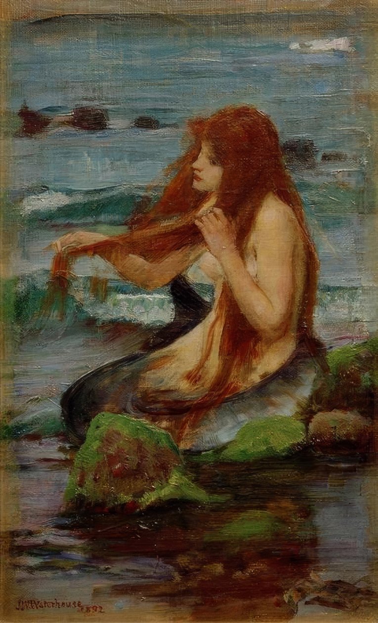 Una sirena da John William Waterhouse