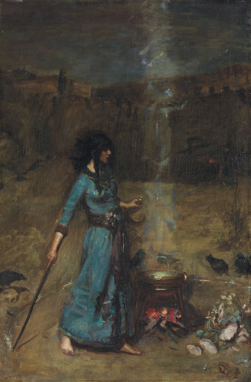 Studio per Il cerchio magico, 1886 da John William Waterhouse