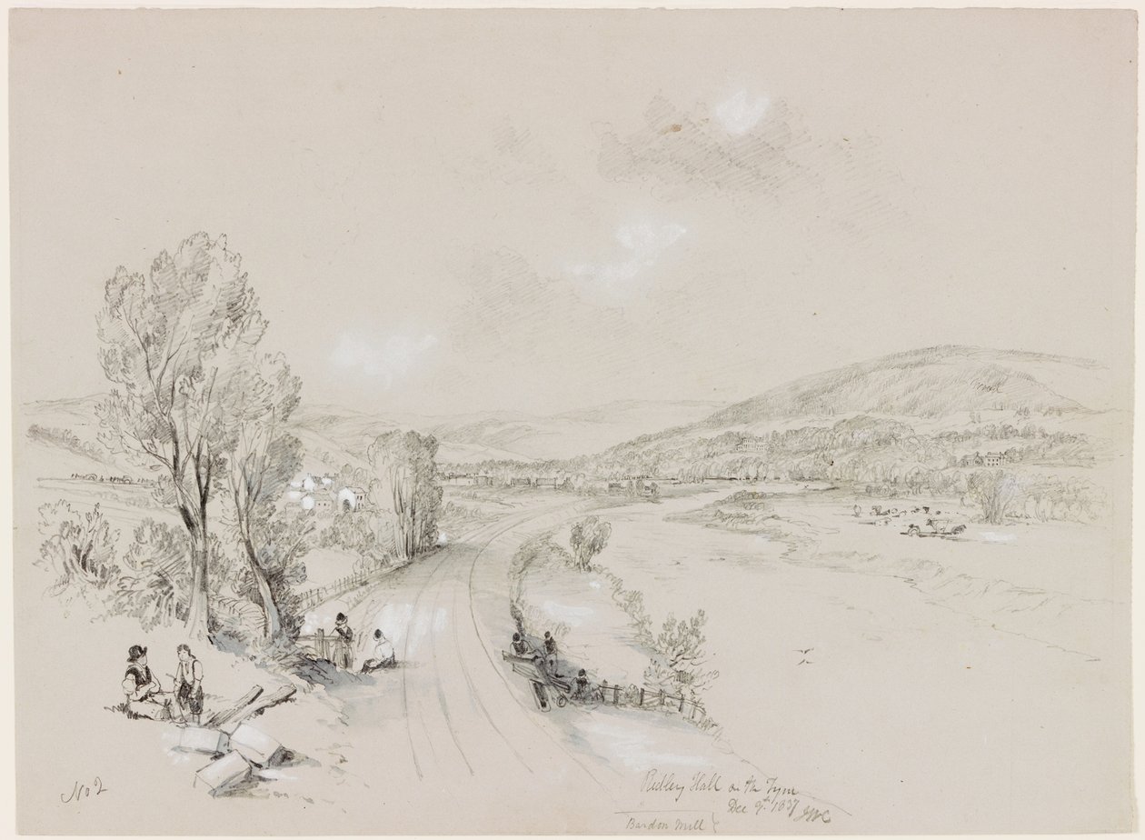 Ridley Hall, Bardon Mill, 1837 da John Wilson Carmichael