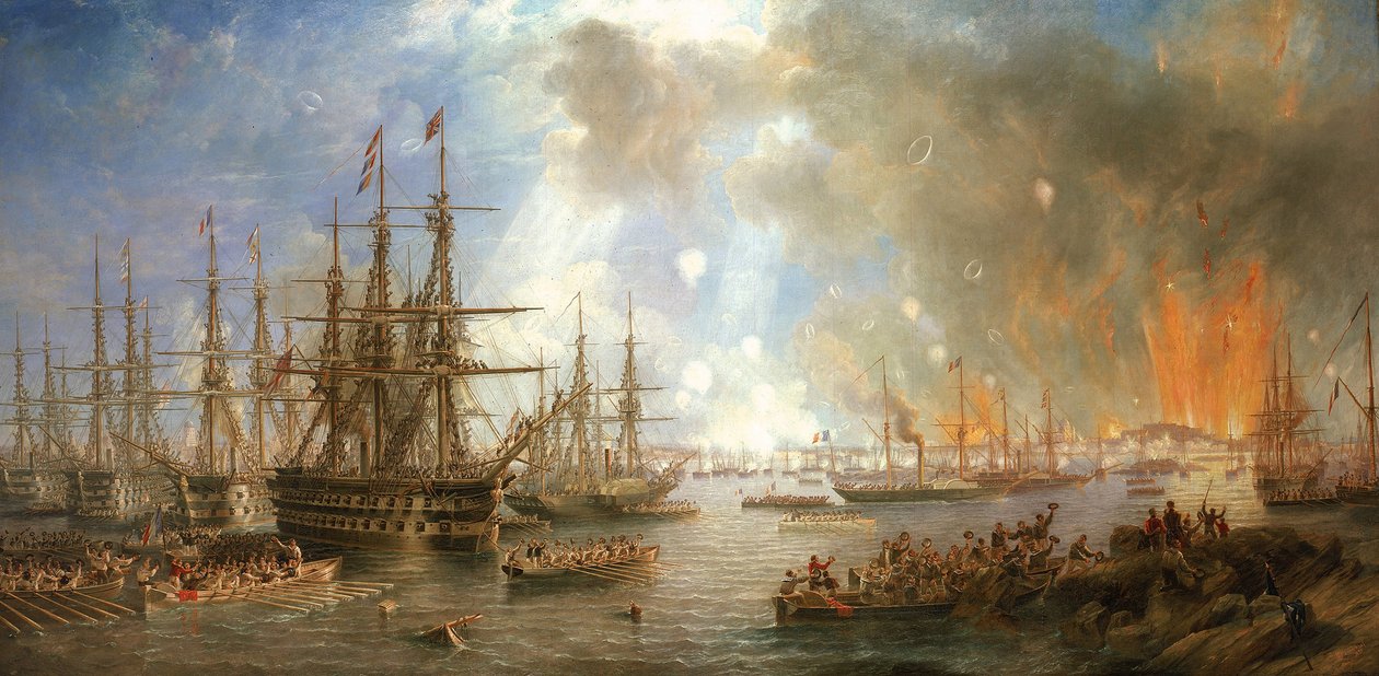 Il bombardamento di Sveaborg (Finlandia), 9 agosto da John Wilson Carmichael