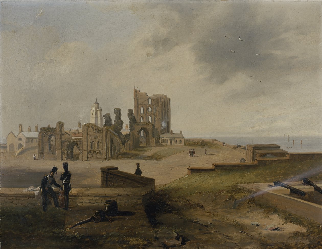 Priorato di Tynemouth da est da John Wilson Carmichael