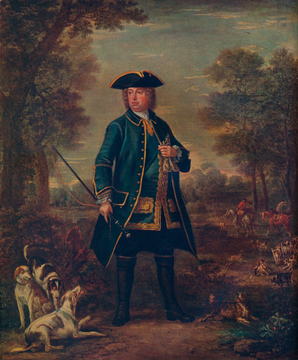 Sir Robert Walpole con cani da John Wooton