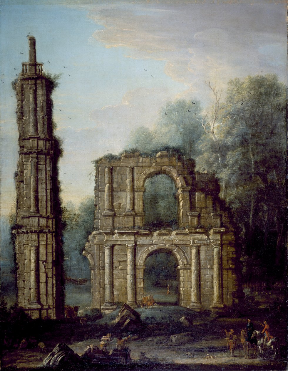 Le rovine del Castello di Holdenby, Northamptonshire, c.1735-45 da John Wootton