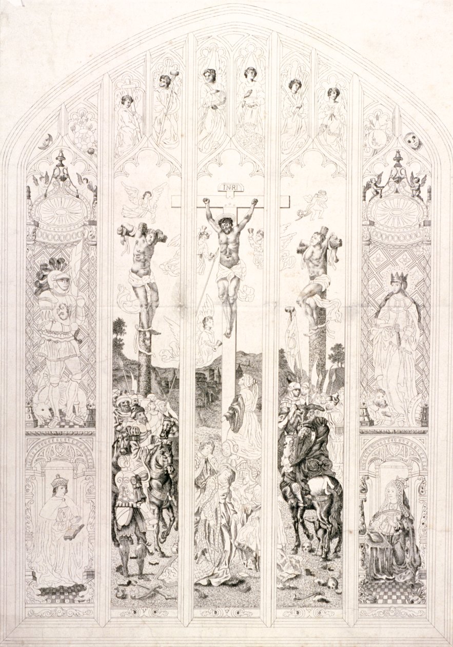 Finestra orientale in St Margaret, Westminster, raffigurante la crocifissione, Londra, 1787 da John Wright
