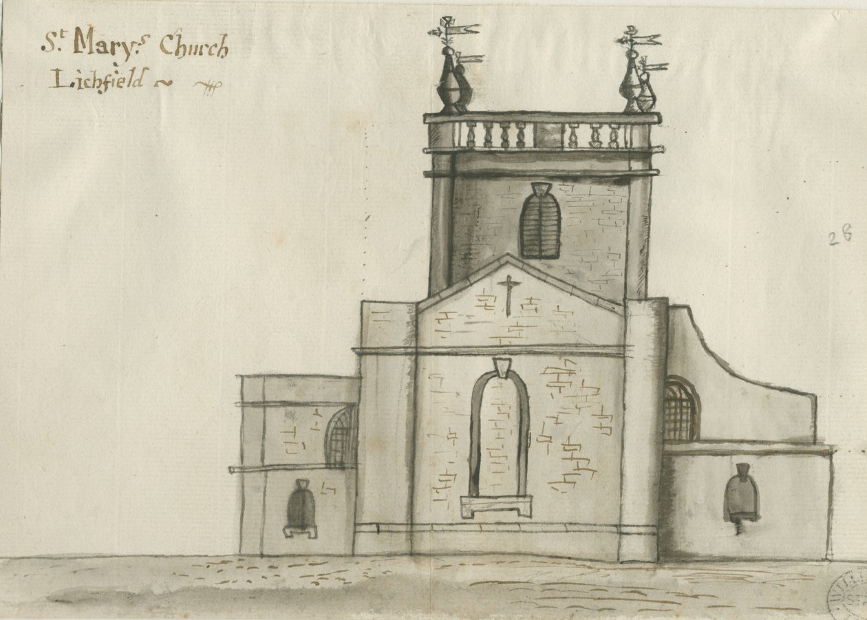 Lichfield - Chiesa di Santa Maria da John Wright