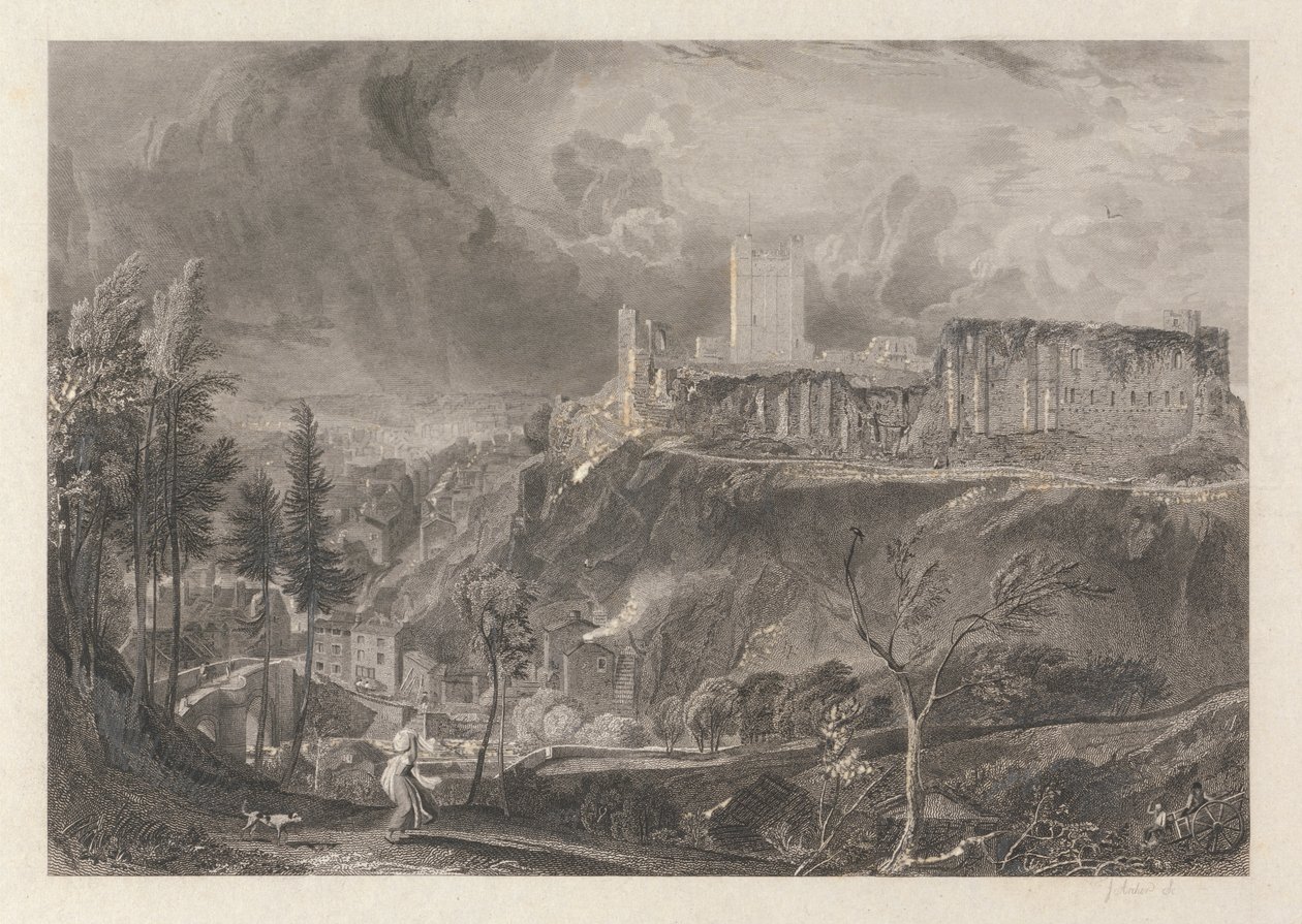 Castello e città di Richmondshire da John Wykeham Archer
