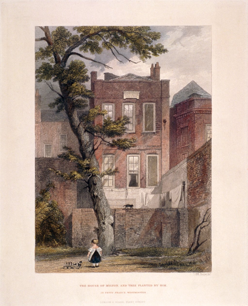Veduta della residenza di Milton, Petty France, Westminster, Londra da John Wykeham Archer