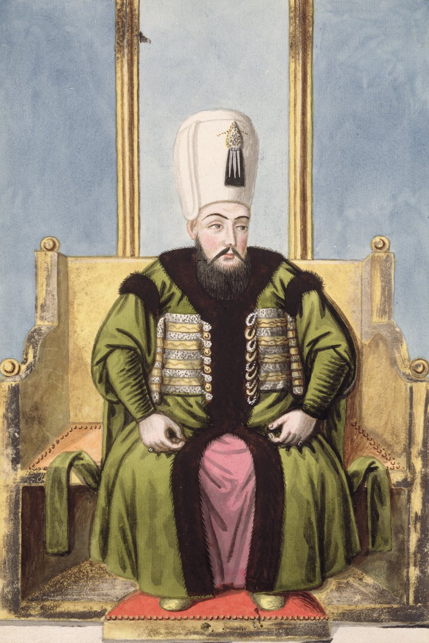 Ahmed I (1590-1617) Sultano dal 1603 al 1617, da "Una serie di ritratti degli imperatori di Turchia" da John Young