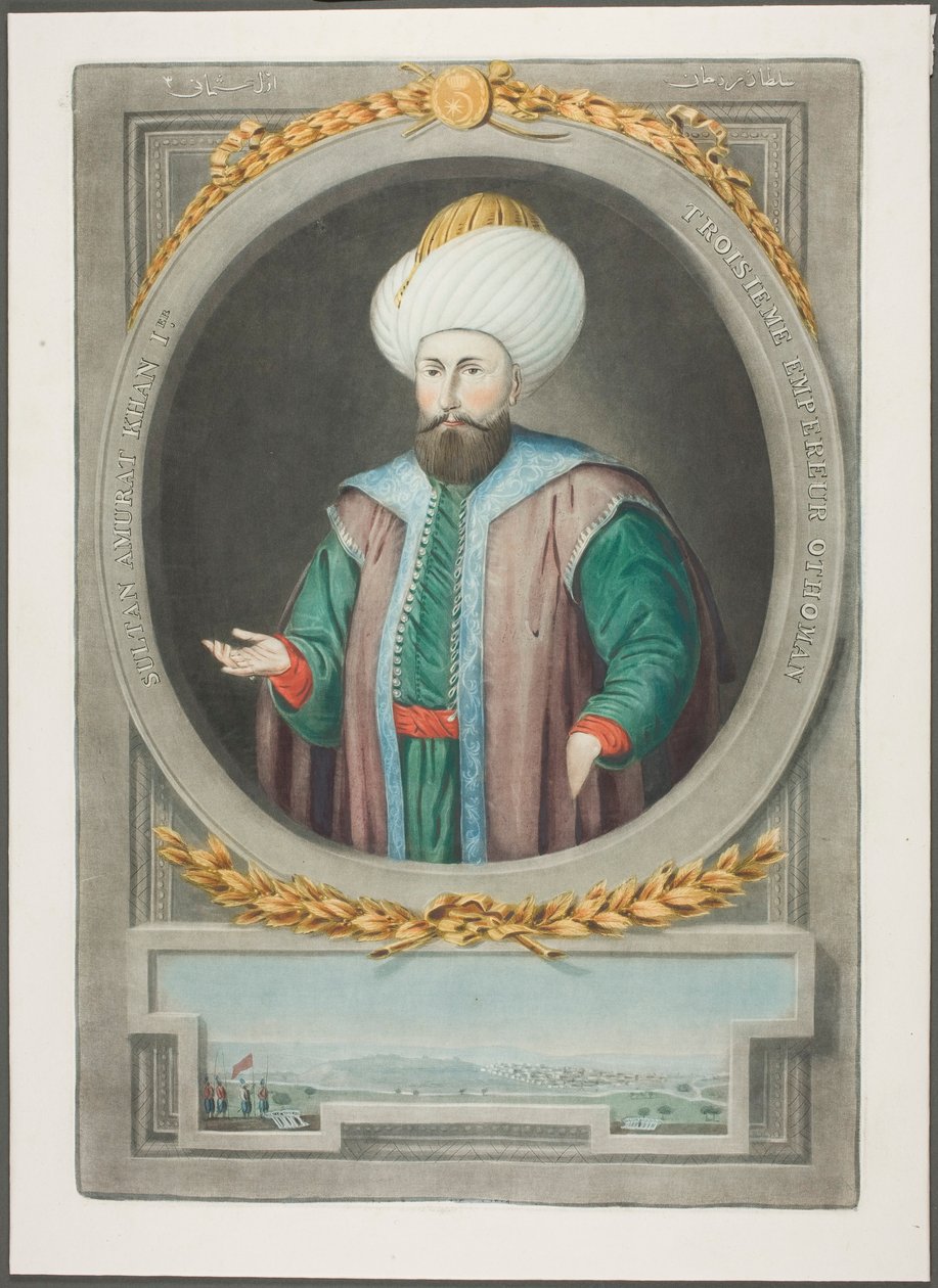 Amurat Kahn I, da Ritratti degli Imperatori della Turchia da John Young