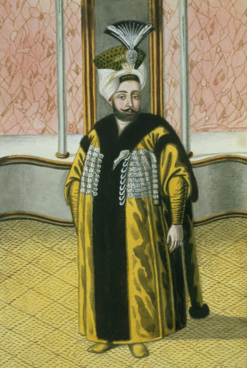 Mustapha IV (1779-1808) Sultano dal 1807 al 1808, tratto da "Una serie di ritratti degli imperatori di Turchia" da John Young