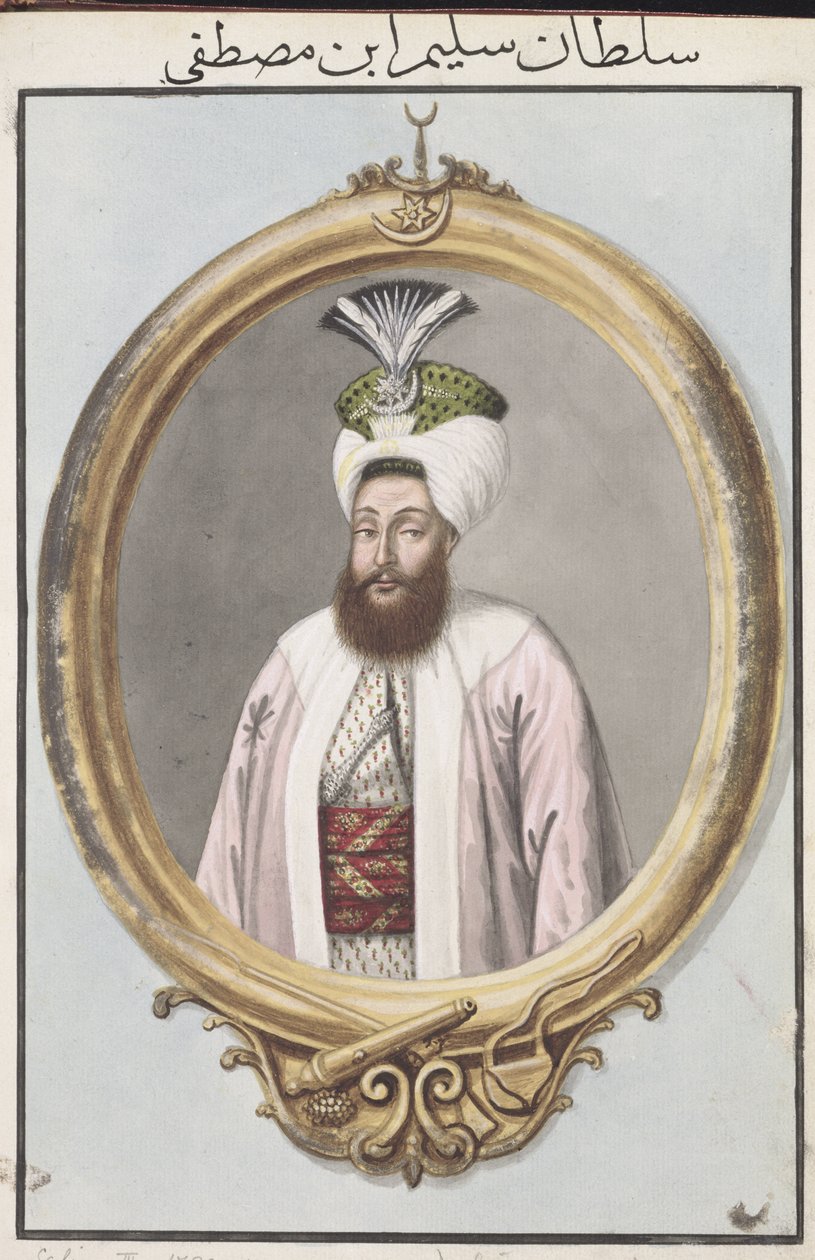 Selim III (1761-1808) Sultano dal 1789 al 1807, da "Una serie di ritratti degli imperatori di Turchia" da John Young