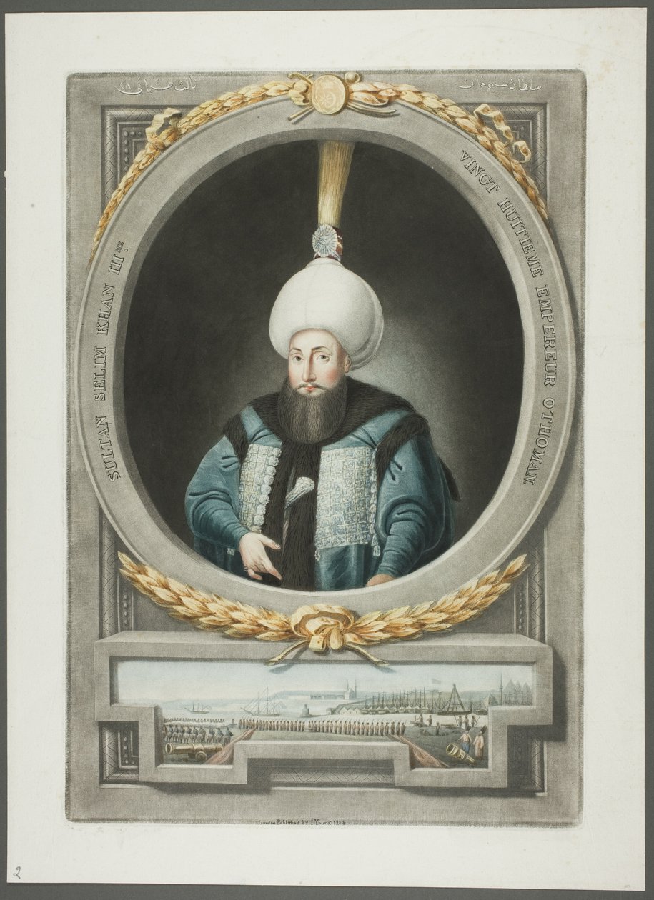 Selim Kahn III, da Ritratti degli imperatori della Turchia da John Young