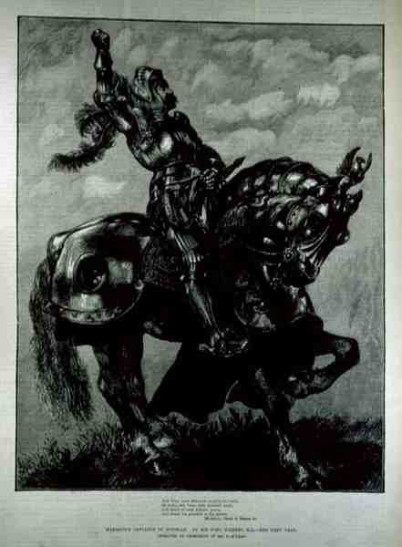 La difesa di Marmion a Douglas, da The Illustrated London News, 25 febbraio 1882 da John after Gilbert