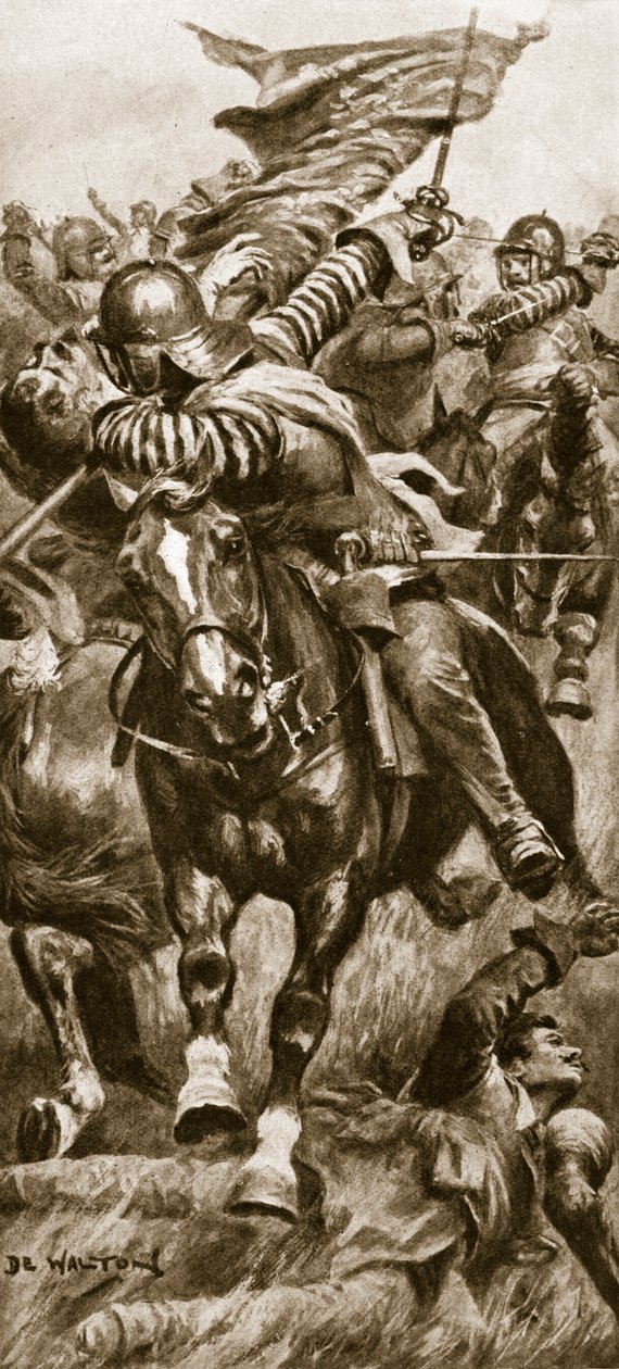 Il tenente John Smith riprende lo stendardo del re a Edgehill da John de Walton