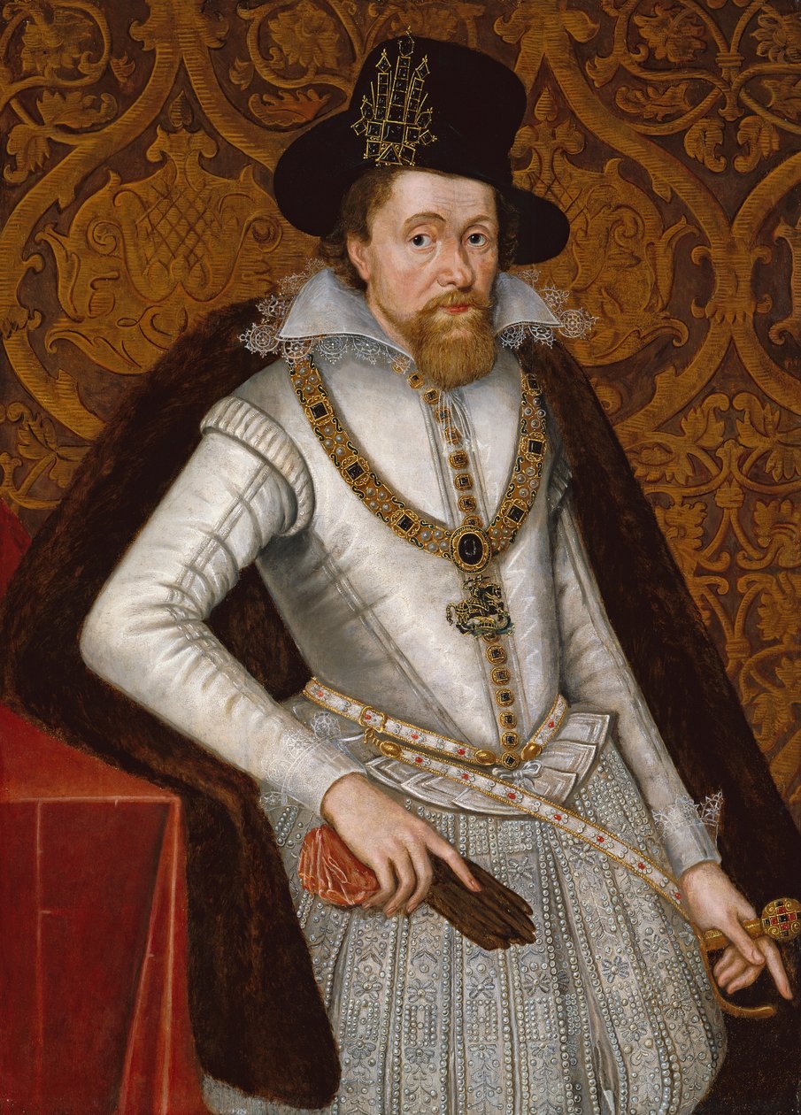 Re Giacomo VI e I, c.1605 da John de the Elder Critz