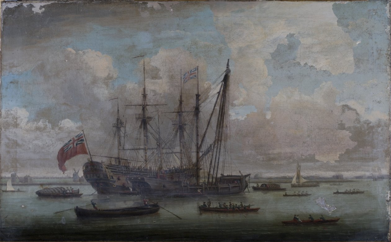 Un relitto che ripara una nave dell