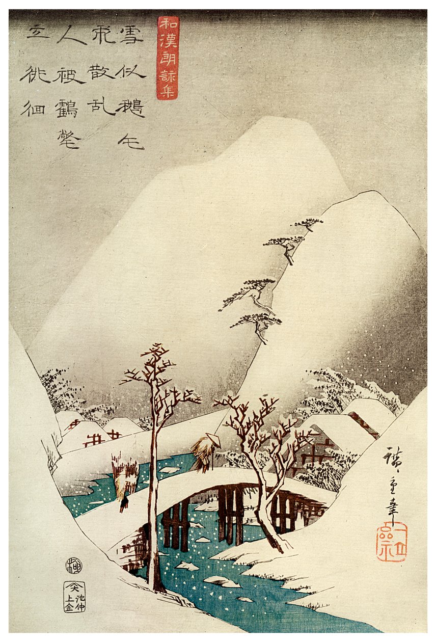 Un ruscello di montagna nella neve, XIX secolo 1925 da Jokin