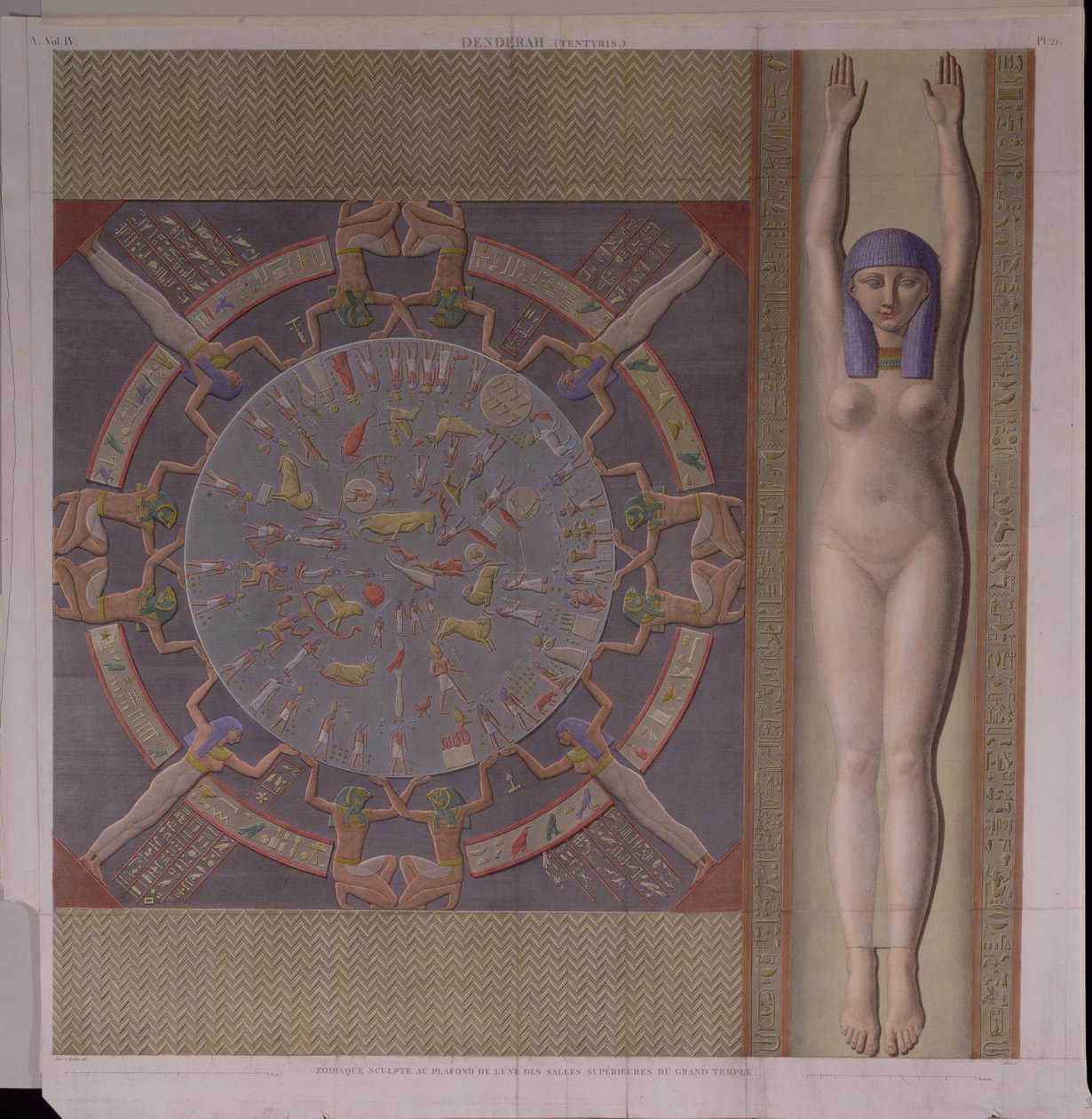 Soffitto dello zodiaco dal Grande Tempio di Denderah, da 