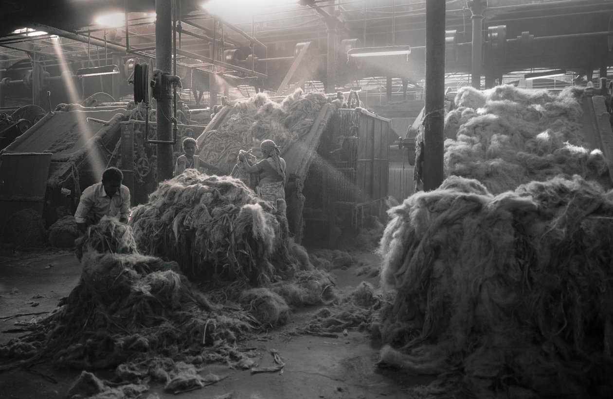 Fabbrica di iuta, Kolkata, India, 2017 (foto) da Jon Nicholson