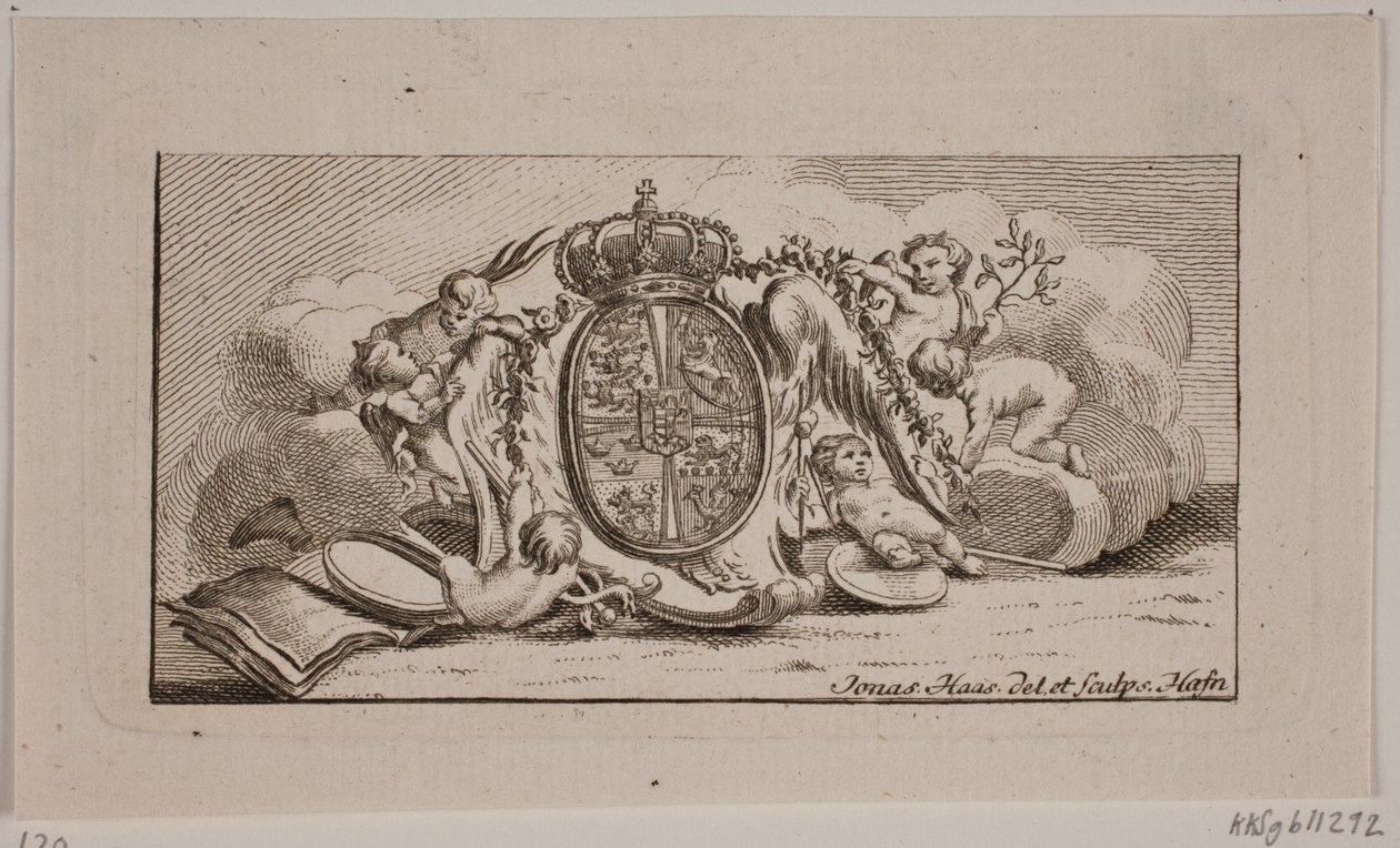 Vignetta con stemma reale da Jonas Haas