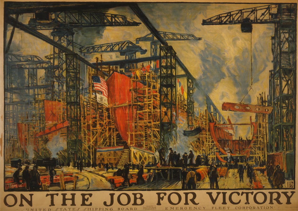 Al lavoro per la vittoria, 1918 da Jonas Lie