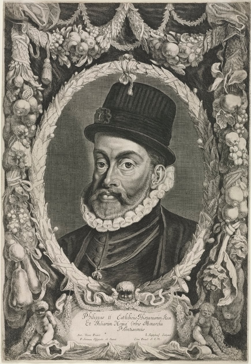 Ritratto di Filippo II, re di Spagna da Jonas Suyderhoef