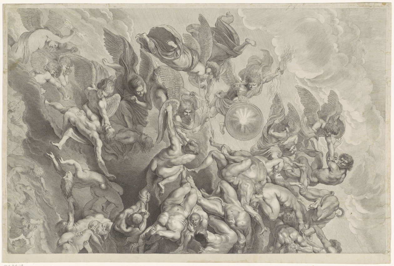 Caduta dei dannati (pannello superiore) da Jonas Suyderhoef