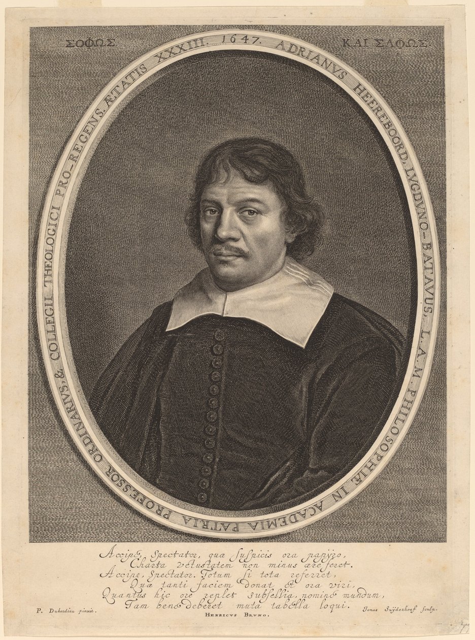 Adriaen Heereboord da Jonas Suyderhoff after Pieter Dubordieu
