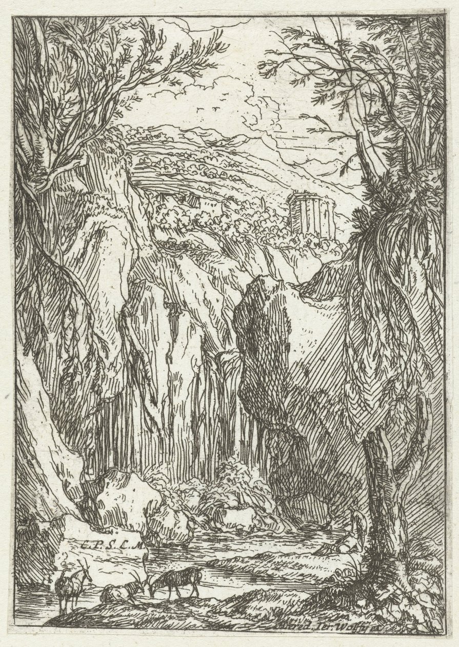 Paesaggio roccioso con tempio antico da Jonas Umbach