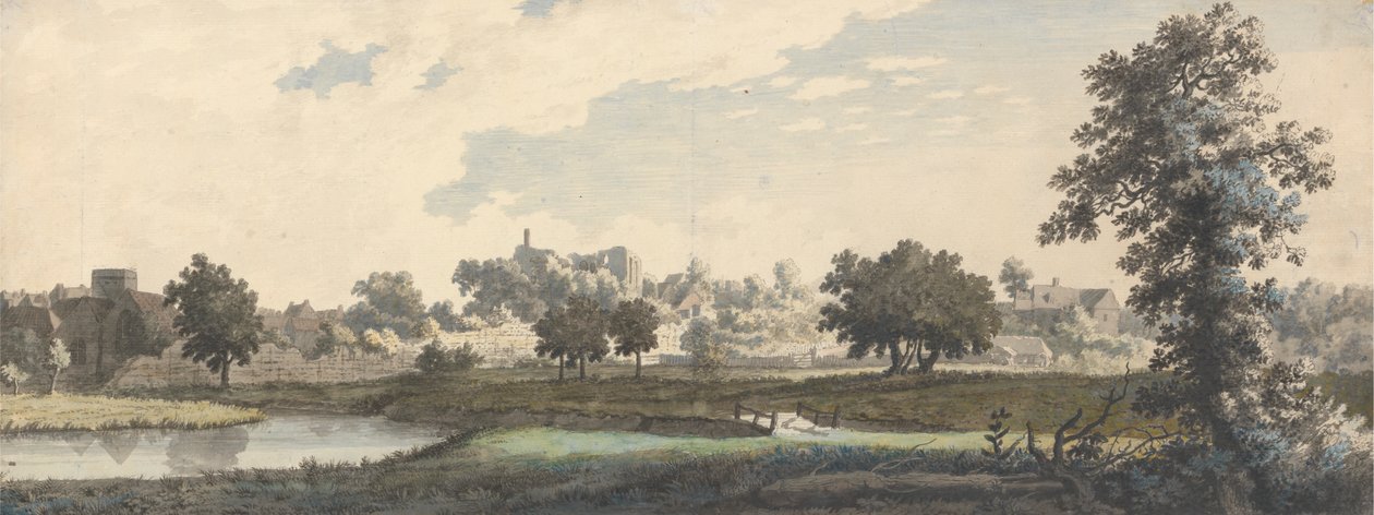Il fiume Stour, la chiesa di Santa Mildred e il castello di Canterbury da Jonathan Skelton