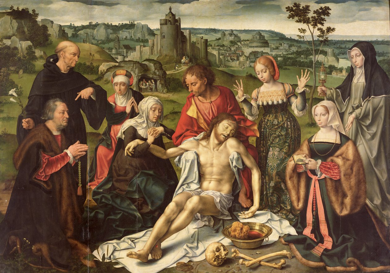 Il Compianto di Cristo, pannello centrale di un altare da Joos van Cleve