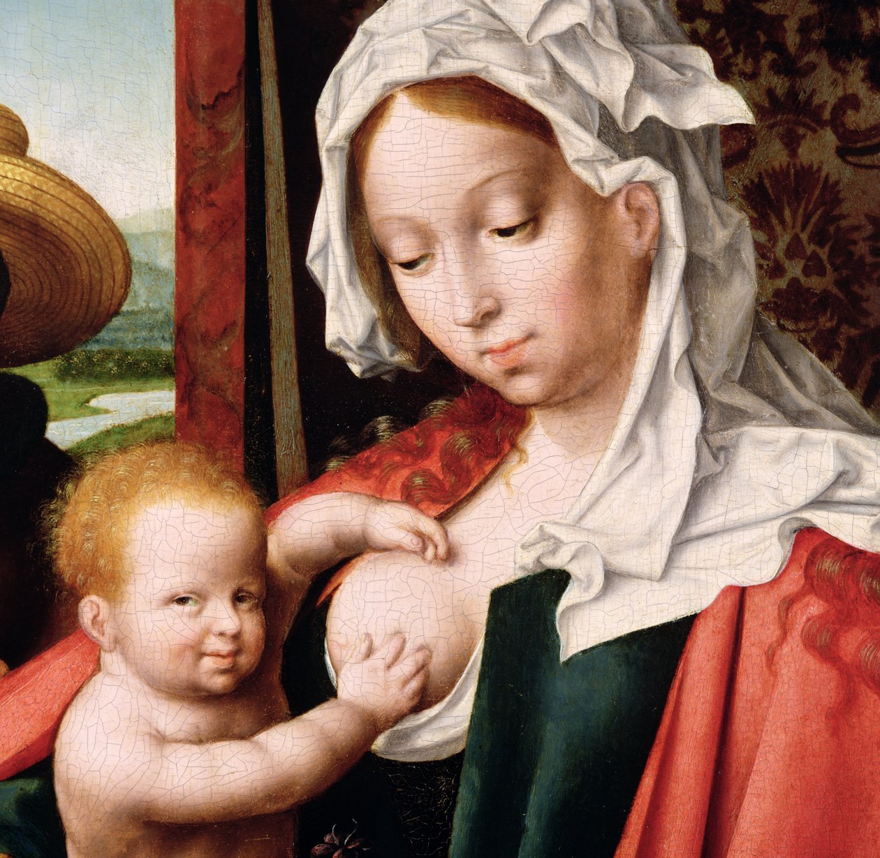 La Sacra Famiglia (dettaglio) da Joos van Cleve