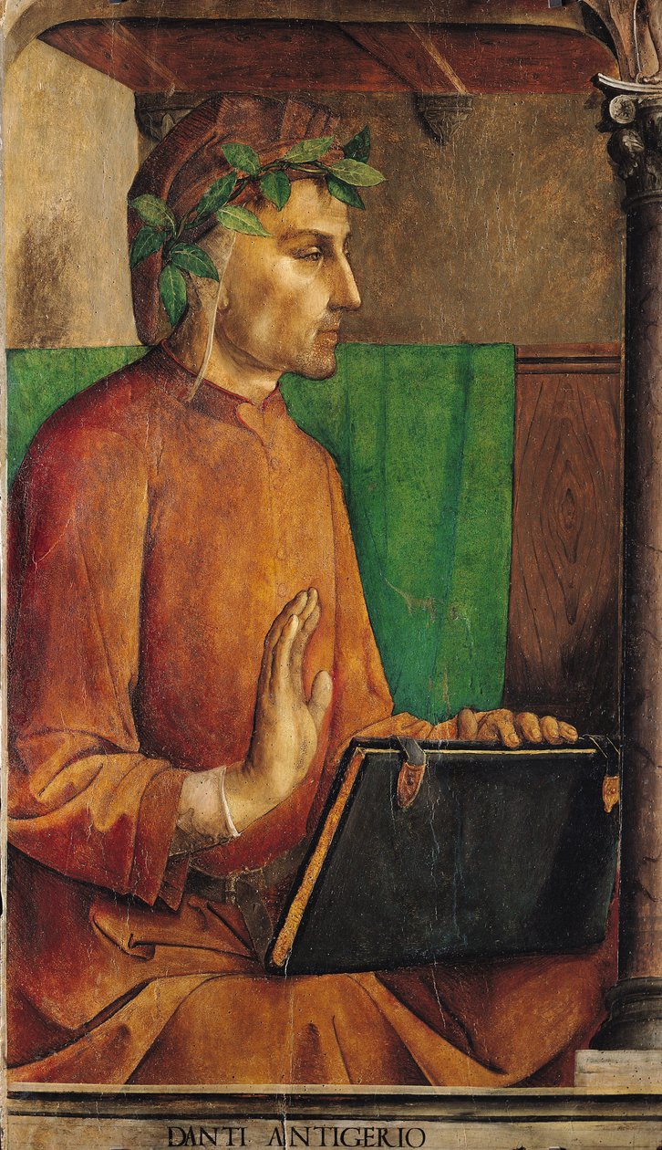 Ritratto di Dante Alighieri (1265-1321), c.1475 da Joos van Gent