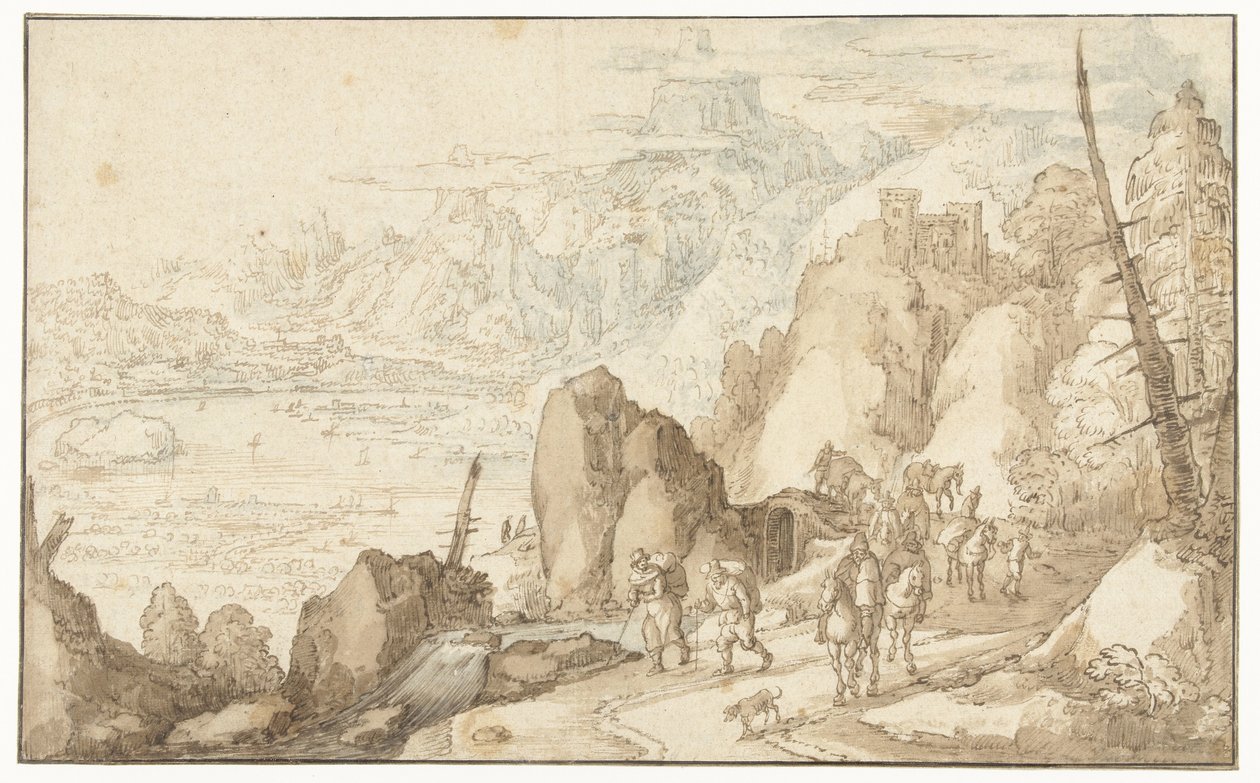 Paesaggio con viaggiatori da Joos de Momper (II)