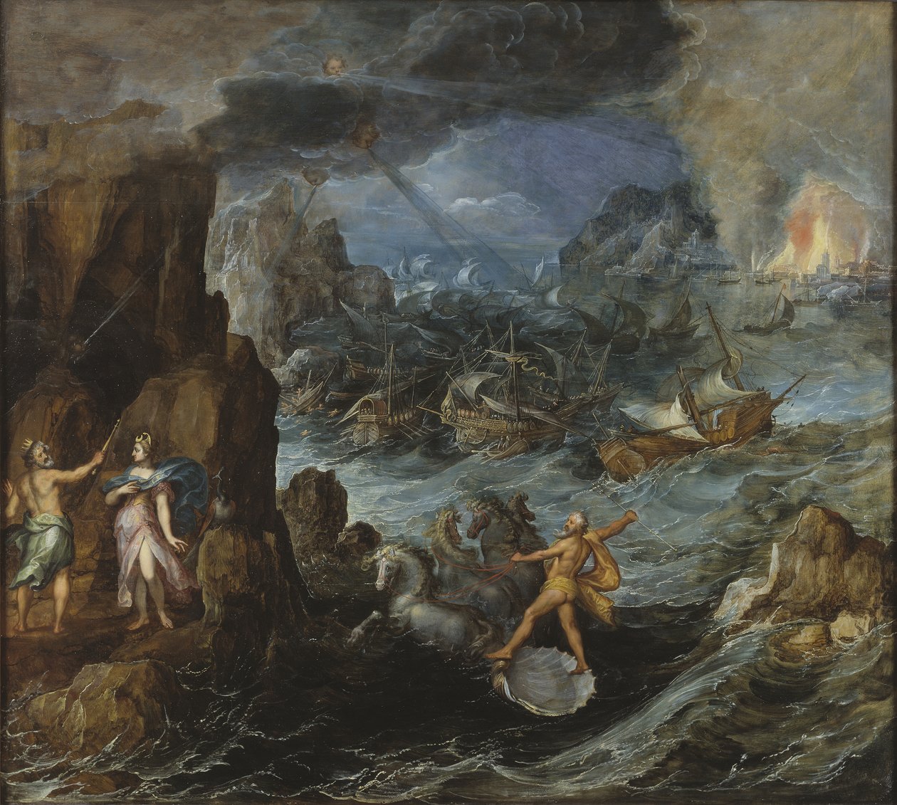 Naufragio della flotta greca nel viaggio di ritorno da Troia da Joos or Josse de Momper
