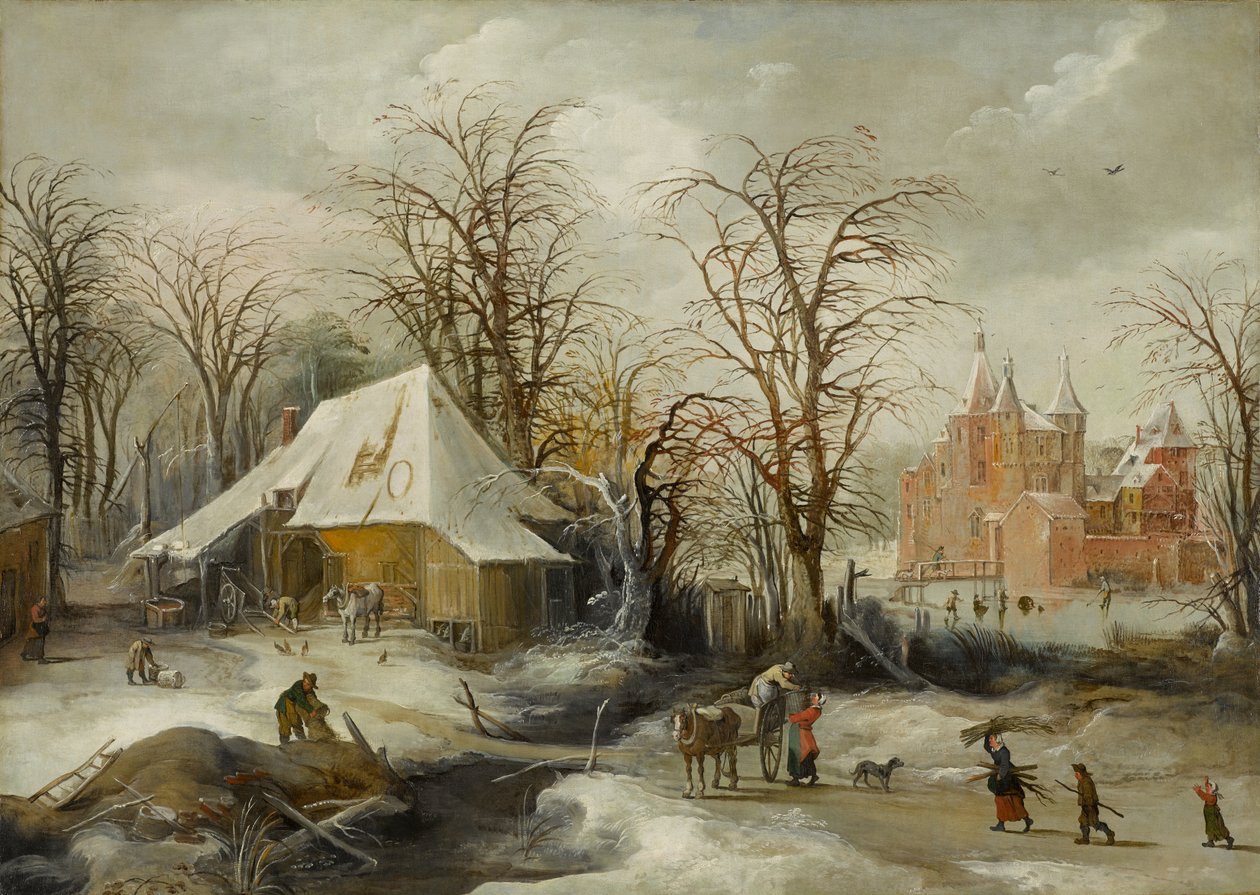 Paesaggio invernale da Joos or Josse de The Younger Momper