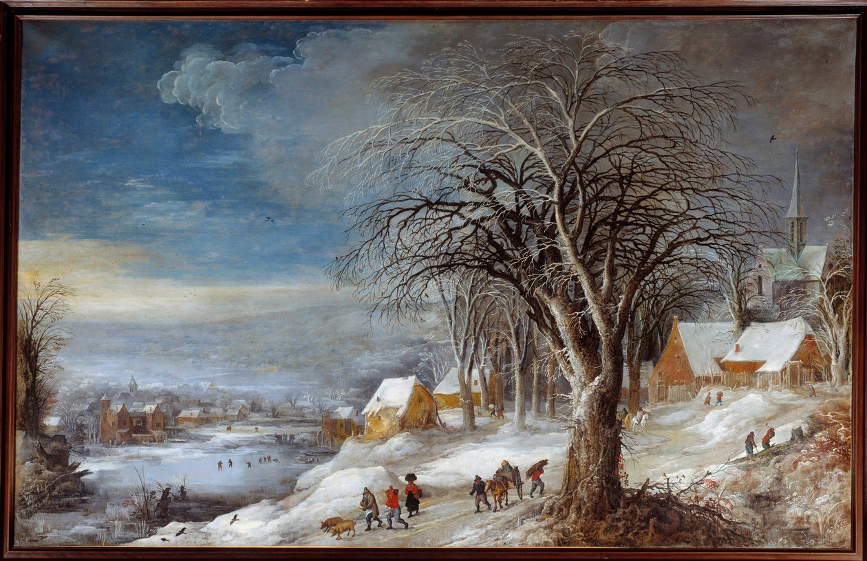 Paesaggio invernale da Joos or Josse de The Younger Momper