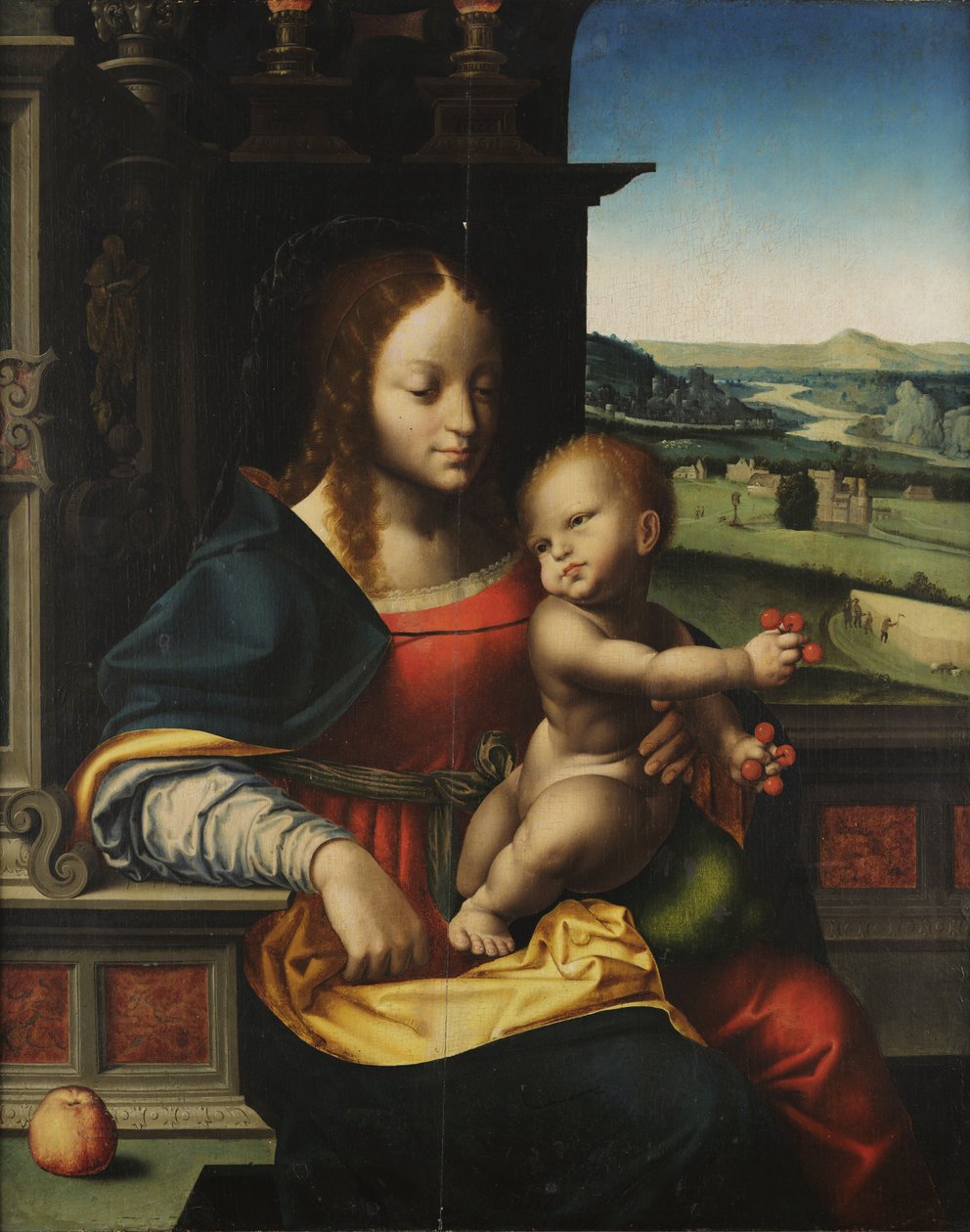 Madonna con Bambino e frutta da Joos van Cleve