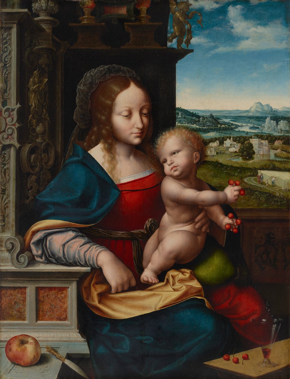 La Madonna delle ciliegie da Joos van Cleve