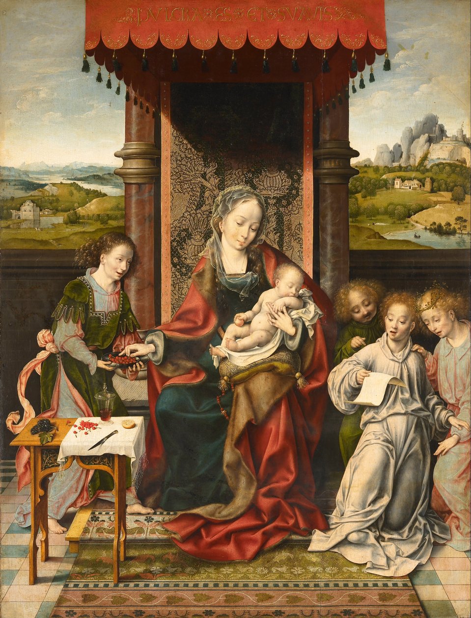 Vergine e Bambino con angeli da Joos van Cleve