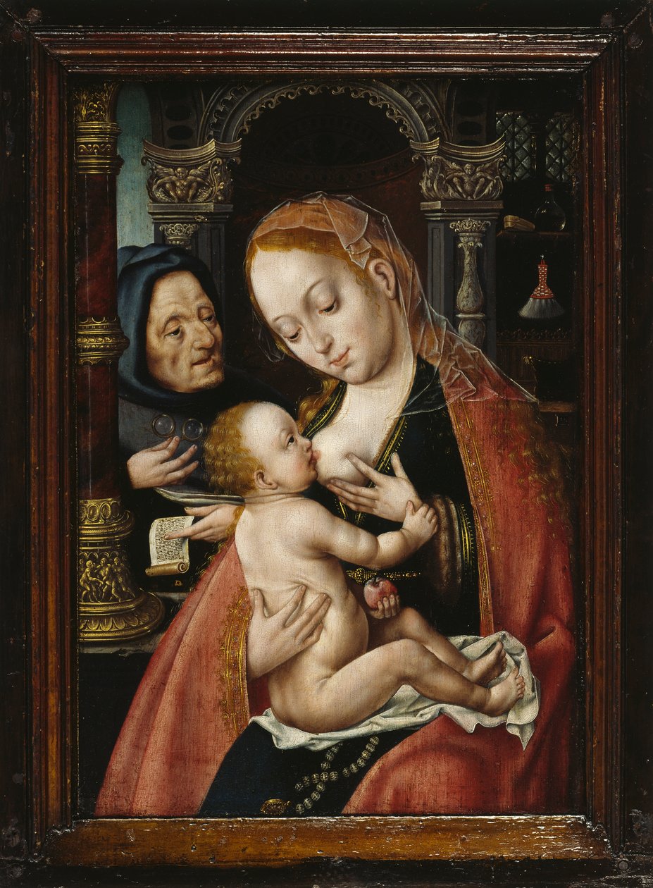 La Sacra Famiglia da Joos van Cleve Circle of .
