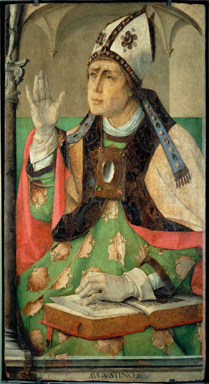Augustinus, Santo, Padre della Chiesa ... da Joos van Gent (fl.1460 75)