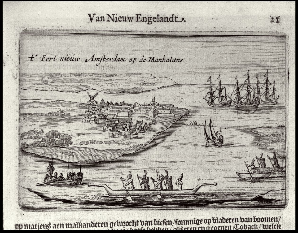 Veduta di New Amsterdam da Joost Hartgers