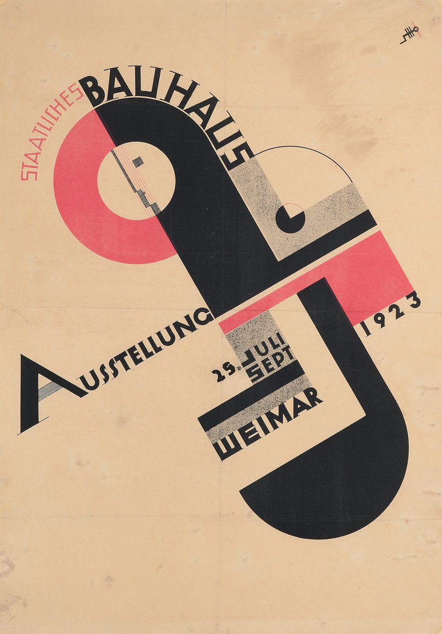 Poster per la Mostra Statale del Bauhaus del 1923 da Joost Schmidt