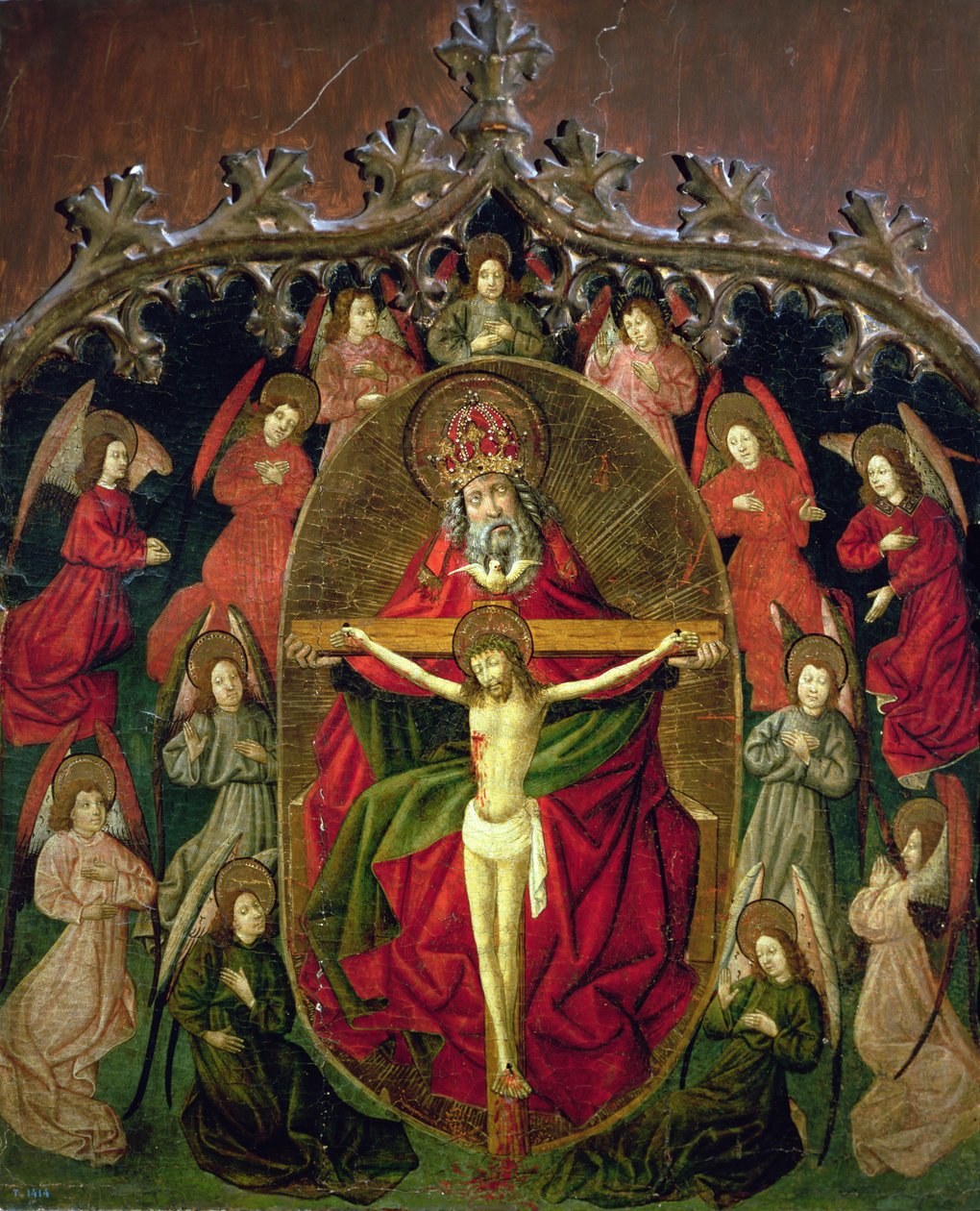 La Santissima Trinità circondata da angeli da Jorge Ingles