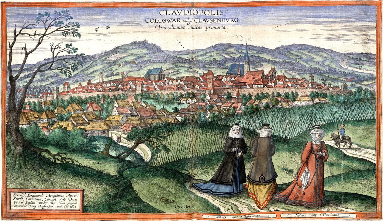 Clavdiopolis, Coloswar volgarmente Clavsenbvrg, città principale della Transilvania da Joris Hoefnagel