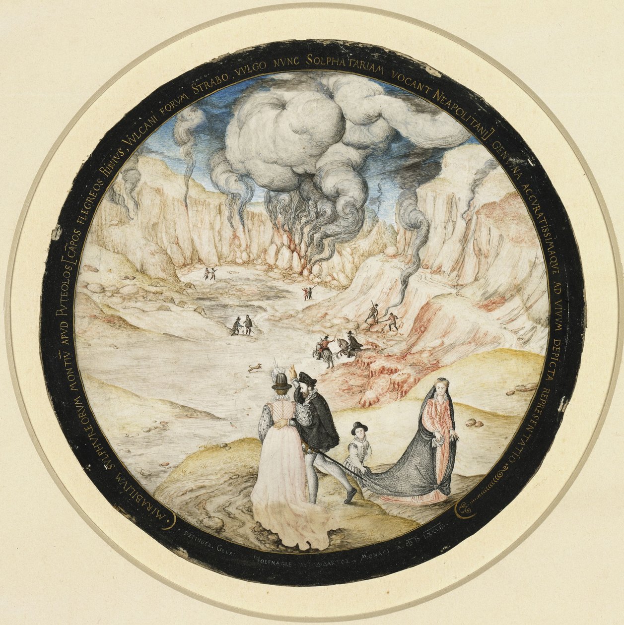 I bagni di zolfo della Solfatara presso Pozzuoli da Joris Hoefnagel